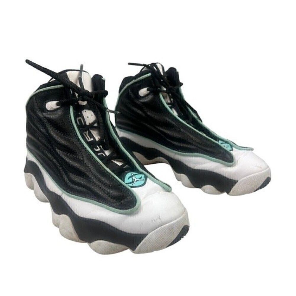 Jordan Pro Strong Hightop Sneakers Trainers Black / Tiffany Blue Youth Size 5.5